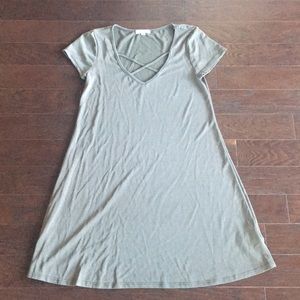 Socialite XS Super Soft Army Green T-shirt Dress